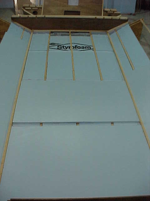 Core panels with wooden stringer in center foam